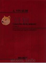 Concerto in la minore F.Ⅷ.2 Trascrizione per fagotto e pianoforte（1958 PDF版）