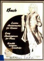 Easy Masterpieces for Piano johann sebastian bach Z.13 197   1987  PDF电子版封面    Csurka Magda 