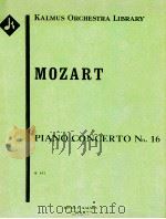 Concerto for Piano No.16 K.451     PDF电子版封面    W.A.Mozart 