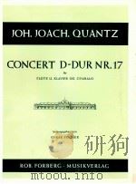 Concert D-Dur Nr.17 für Fl?te u.Klavier od.Cembalo   1927  PDF电子版封面     