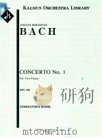 Concerto No.1 for Two Pianos BWV 1060     PDF电子版封面     
