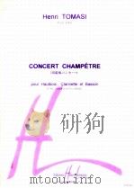 concert champêter pour hautbois clarinette et basson   1938  PDF电子版封面    Henri Tomasi 