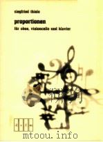 proportionen für oboe violoncello und klavier   1974  PDF电子版封面     
