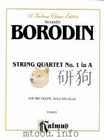 String Quartet No.1 in A for Two Violins Viola and Cello K 09932     PDF电子版封面    A.Borodin 