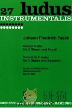 ludus 27 Sonata in F major for 2 oboes and bassoon first edition Wojciechowski Ed.Nr.388   1956  PDF电子版封面     