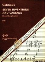 Seven Inventions and Cadence Second String Quartet Score Parts  Z.13 456   1988  PDF电子版封面     