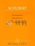 String quartette Ⅲ D74 D 87 op.post.125.1 D 112 op.post.168 D 173 D353 op.post.125.2 D 103 Urtext of   1994  PDF电子版封面    Schubert 