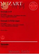 serenade in b-flat for 2 oboes 2 clarinets basset horns 4 horfs 2 bassoons and double bass BA5331     PDF电子版封面    Mozart 