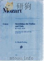 String duos for violin and viola K.423 424 624   1997  PDF电子版封面    Mozart 
