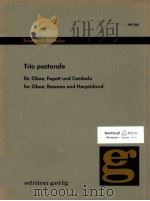 trio pastorale for oboe bassoon and harpsichord HG 1305（1977 PDF版）