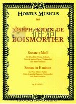 joseph bodin de boismortier sonata in E minor for flute oboe violin viola da gamba bassoon violoncel   1987  PDF电子版封面    Hugo ruf 