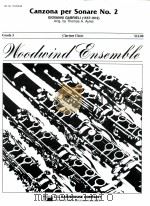 Canzona per Sonare No.2 Clarinet choir     PDF电子版封面     