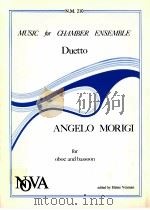 music for oboe and bassoon   1981  PDF电子版封面    Angelo Morigi 