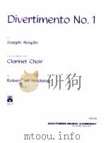 Divertimento No.1 transcribed for clarinet choir（1960 PDF版）