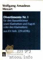 divertimento Nr.1 for oboe and clarinet KV and.229 349KM 2241   1989  PDF电子版封面     