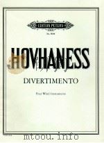 divertimento four wind instruments oboe clarinet horn bassoon or four clarinets No.6044   1958  PDF电子版封面     