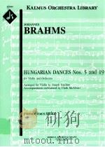 Hungarian Dances Nos.5 and 19 for Violin and Orchestra     PDF电子版封面     