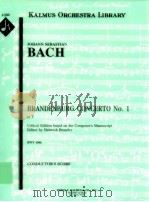 Brandenburg Concerto No.1 in F Critical Edition based on the Composer's Manuscript BWV 1046 con     PDF电子版封面    Johann Sebastian Bach 