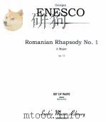 Romanian Rhapsody No.1 A Major op.11 set of parts 05465     PDF电子版封面     