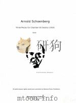 Three pieces for chamber orchestra 1910 score   1962  PDF电子版封面    Arnold Schoenberg 