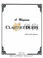 Clarinet duets edited by john anderson   1998  PDF电子版封面    A.Magnani 
