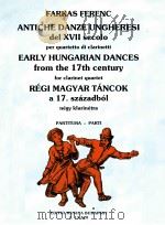 easy hungharian dances from the 17th century for clarinet quartet parti Z.13 420（1988 PDF版）