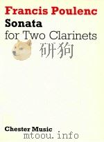 Sonata for two clarinets   1990  PDF电子版封面     