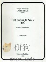 trio opus 17 No.2 in C for 3 bassoons 170b   1990  PDF电子版封面     