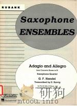 adagio and allegro from cencerto grosso in B? saxophone quartet     PDF电子版封面    G.F.Handel 