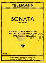 sonata in c minor for flute oboe and piano or two violins and piano with cello ad libitum No.1248   1952  PDF电子版封面    Telemann 