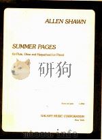 summer pages for flute oboe and harpsichord or piano score and parts 1.2958（1984 PDF版）