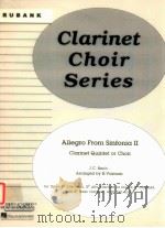 Allegro From Sinfonia Ⅱ clarinet quintet or choir     PDF电子版封面    J.C.Bach 