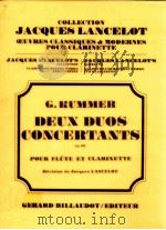 deux duos concertants op.46 pour fl?te et clarinette   1971  PDF电子版封面    G.kummer 