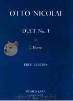 duet No.1 for 2 horns first edition MR 1052   1961  PDF电子版封面    OttoNicolai 