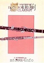 duos for flute and clarinet（1991 PDF版）