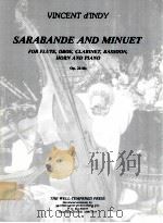 SARABANDE AND MINUET FOR FLUTE OBOE CLARINET BASSOON HORN AND PIANO Op.24-bis W 7239     PDF电子版封面    VINCENTd'INDY 