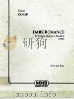 Dark Romance for Clarinet Quartet or Ensemble 1986 score/parts（1986 PDF版）