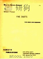 FIVE DUETS FOR OBOE AND BASSOON T56   1967  PDF电子版封面     