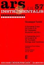 2 concertos in D G8 und G 9 for trumpet strings and continuo ed.nr.763p   1971  PDF电子版封面     