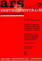 ars 7 concerto in D for Violin Violoncello Trumpete Strings and continuo T?ttcher/Grebe score Ed.Nr.（1965 PDF版）