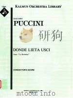 Donde Lieta Usci from     PDF电子版封面    GiacomoPuccini 