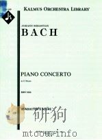 Piano Concerto in D Major BWV 1054 conductor's score A 1229     PDF电子版封面    JohannSebastianBach 