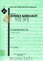 Symphoniette on Russian Themes Op.31 full score A 1928     PDF电子版封面     