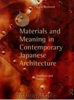 materials and meaning in contemporary japanese architecture     PDF电子版封面     