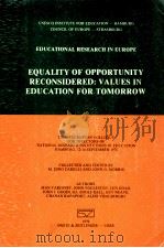EQUALITY OF OPPORTUNITY RECONSIDERED:VALUES IN EDUCATION FOR TOMORROW（1979 PDF版）