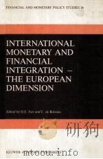 INTERNATIONAL MONETARY AND FINANCIAL INTEGRATION-THE EUROPEAN DIMENSION（1988 PDF版）