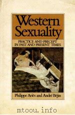 WESTERN SEXUALITY   1985  PDF电子版封面  063113476X   