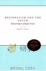 REGIONALISM AND THE SOUTH  SELECTED PAPERS OF RUPERT VANCE（1982 PDF版）