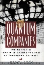 QUANTUM COMPANIES  100 COMPANIES THAT WILL CHANGE THE FACE OF TOMORROW'S BUSINESS   1995  PDF电子版封面  1560793732  A.DAVID SILVER 