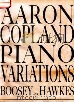 PIANO VARIATIONS   1959  PDF电子版封面    AARON COPLAND 